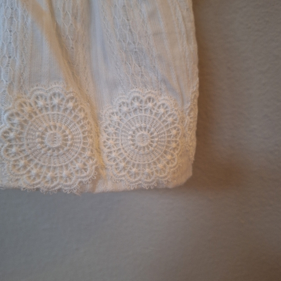 NWT Topshop Womens Boho White  Eyelet Lace Fit Flare V-Neckline Cami Size 8 - Picture 4 of 8